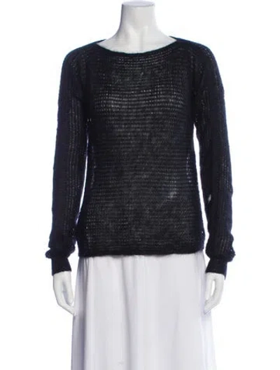 Pre-owned Missoni Wool Bateau Neckline Sweater In Blue
