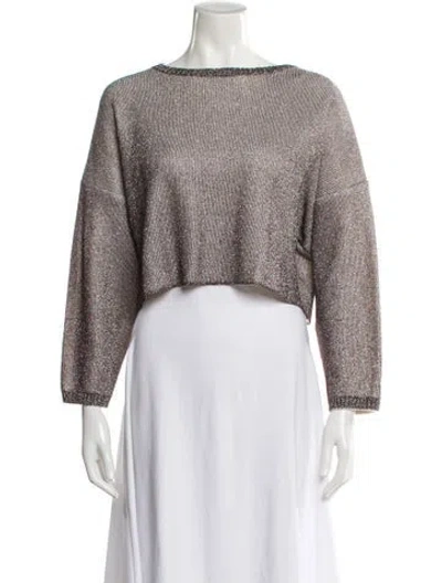 Pre-owned Missoni Wool Bateau Neckline Sweater In Metallic