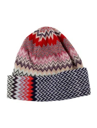 Pre-owned Missoni Wool Beanie In Pink