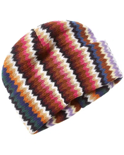 Missoni Wool-blend Beanie In Pink
