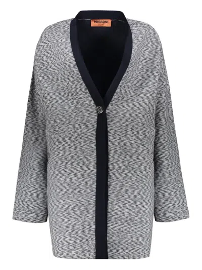 Missoni Wool-blend Cardi-coat In Grey