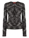 Missoni Artisanal Knit Cardigan Unique Construction In Black