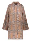 Missoni Wool Blend Coat In Brown