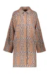 Missoni Wool Blend Coat In Multicolor