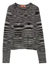 Missoni Wool Blend Crewneck Sweater In Black