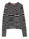 Missoni Wool Blend Crewneck Sweater In Brown