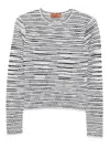 Missoni Wool Blend Crewneck Sweater In Sand