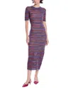 Missoni Wool-blend Maxi Dress In Purple