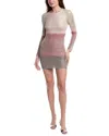 Missoni Wool-blend Mini Dress In Brown