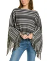 Missoni Wool-blend Poncho In Black