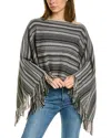 Missoni Wool-blend Poncho In Black
