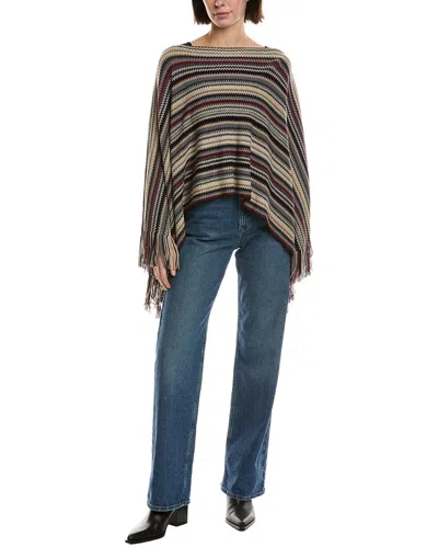 Missoni Wool-blend Poncho In Multi