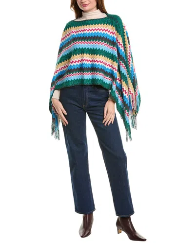 Missoni Wool-blend Poncho In Green