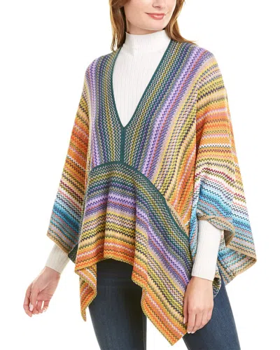 Missoni Wool-blend Poncho In Multi
