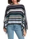 Missoni Wool-blend Poncho In Multi