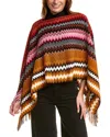Missoni Wool-blend Poncho In Multi