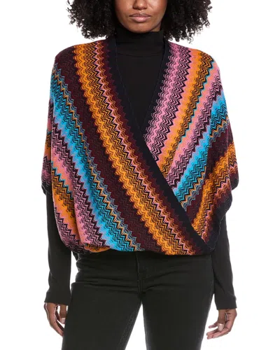 Missoni Wool-blend Poncho In Multi