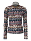 Missoni Wool Blend Roll-neck Sweater In Multi