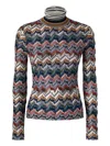 Missoni Wool Blend Roll-neck Sweater In Multi