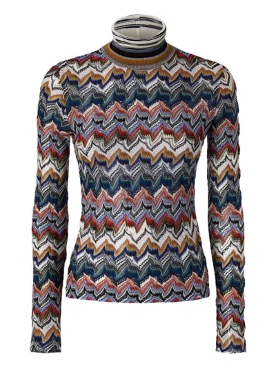 MISSONI MISSONI WOOL BLEND ROLL-NECK SWEATER