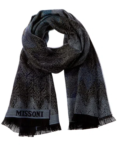 Missoni Wool-blend Scarf In Black