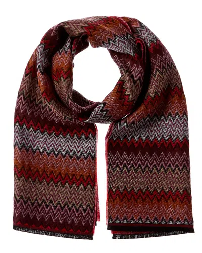 Missoni Wool-blend Scarf In Red