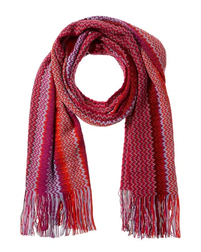Missoni Wool-blend Scarf In Pink