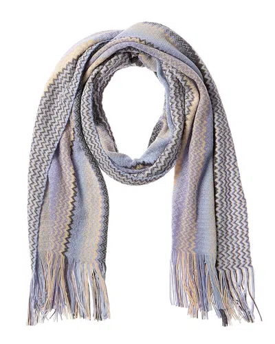 Missoni Wool-blend Scarf In Blue