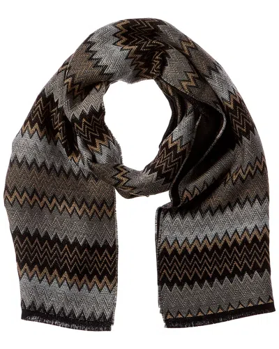 Missoni Wool-blend Scarf In Black