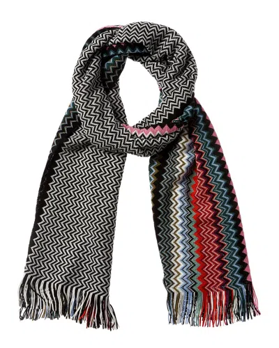 Missoni Wool-blend Scarf In Black