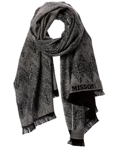 Missoni Wool-blend Scarf In Black