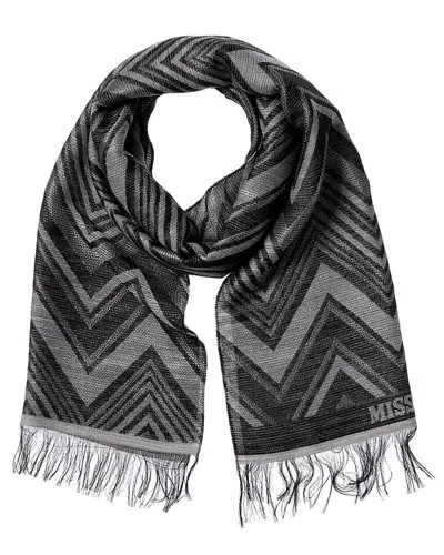 Missoni Wool-blend Scarf In Black