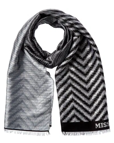 Missoni Wool-blend Scarf In Black