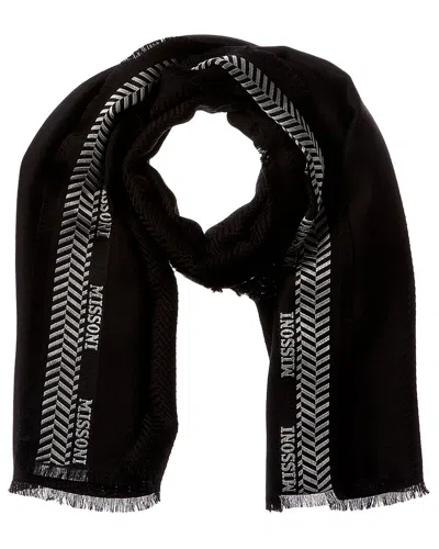 Missoni Wool-blend Scarf In Black