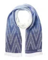 Missoni Wool-blend Scarf In Blue