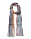 Missoni Wool-blend Scarf In Blue