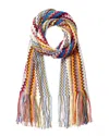 Missoni Wool-blend Scarf In Blue