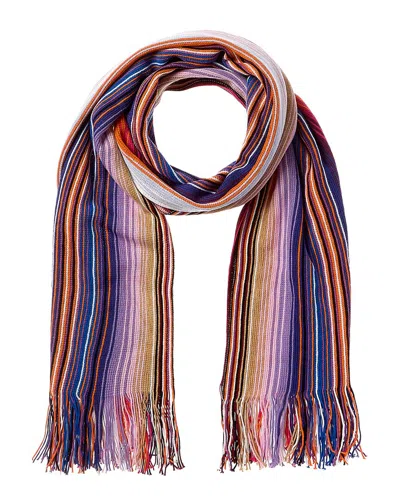 Missoni Wool-blend Scarf In Blue