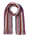 Missoni Wool-blend Scarf In Blue