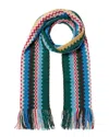 Missoni Wool-blend Scarf In Green
