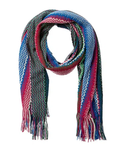 Missoni Wool-blend Scarf In Green