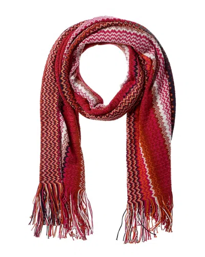 Missoni Wool-blend Scarf, Orange In Brown