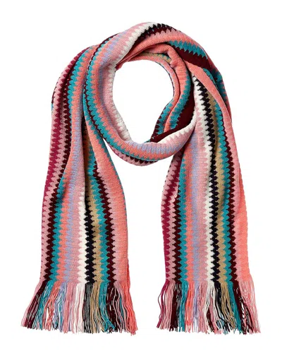 Missoni Wool-blend Scarf In Orange