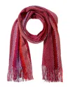Shop Missoni Wool-blend Scarf In Pink