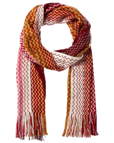 Missoni Wool-blend Scarf In Brown