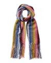 Missoni Wool-blend Scarf In Pink