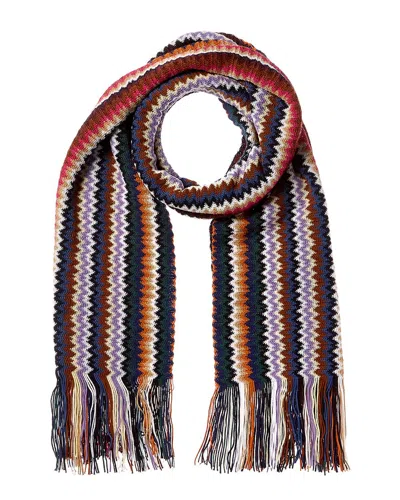 Missoni Wool-blend Scarf In Red
