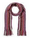Missoni Wool-blend Scarf In Red