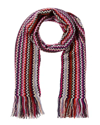 Missoni Wool-blend Scarf In Red