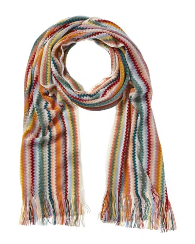 Missoni Wool-blend Scarf In White
